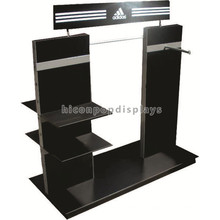 Loja de calçados de nova invenção prática prateleira de mesa de acrílico preto para exibição de sapatos esportivos de lona